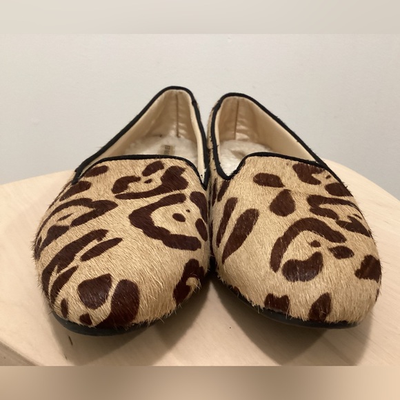 Birdies, Leopard print sherpa lined flats. Size 8. like new. - Picture 2 of 7